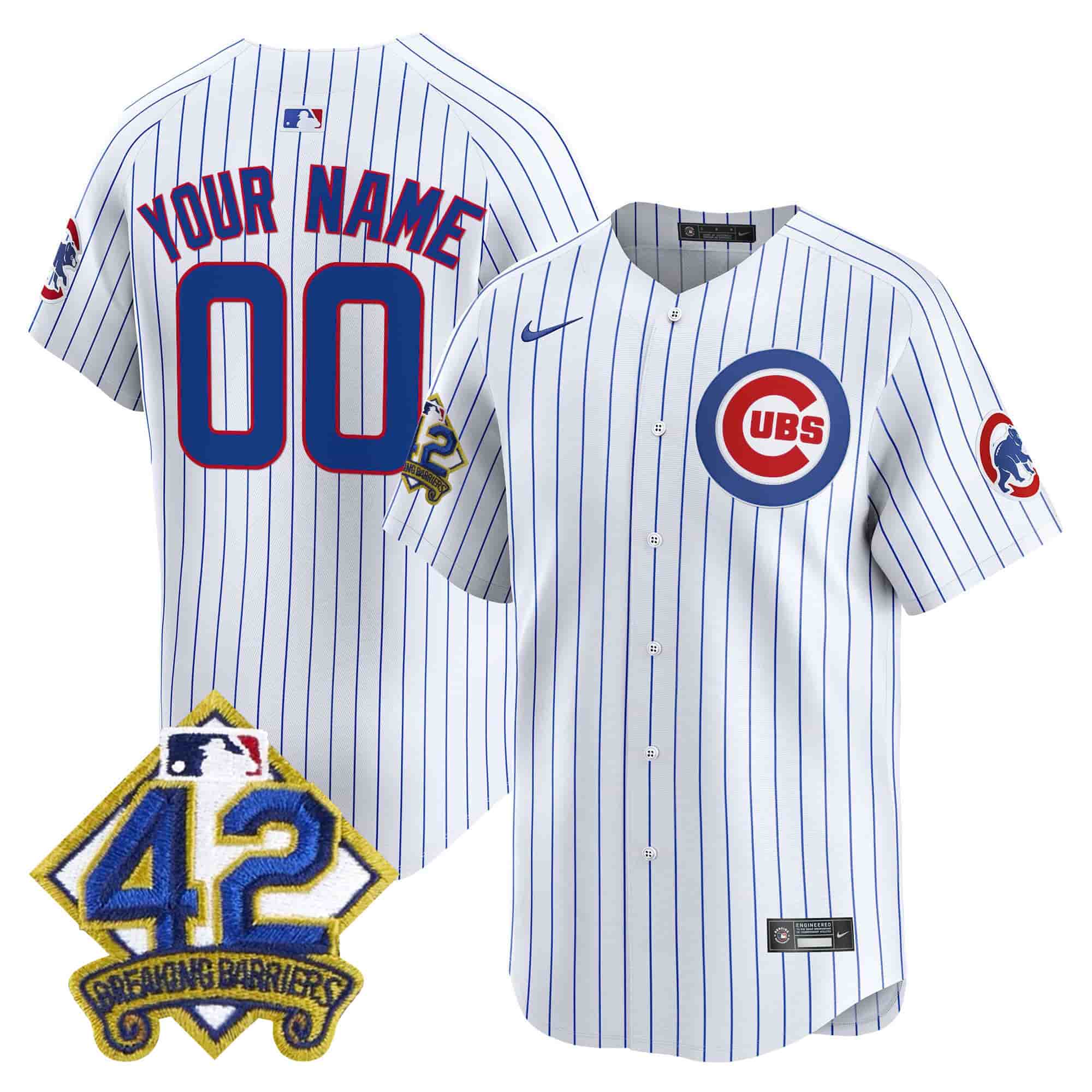 Chicago Cubs 2025 Jackie Robinson Patch Vapor Premier Limited Custom Jersey –  All Stitched