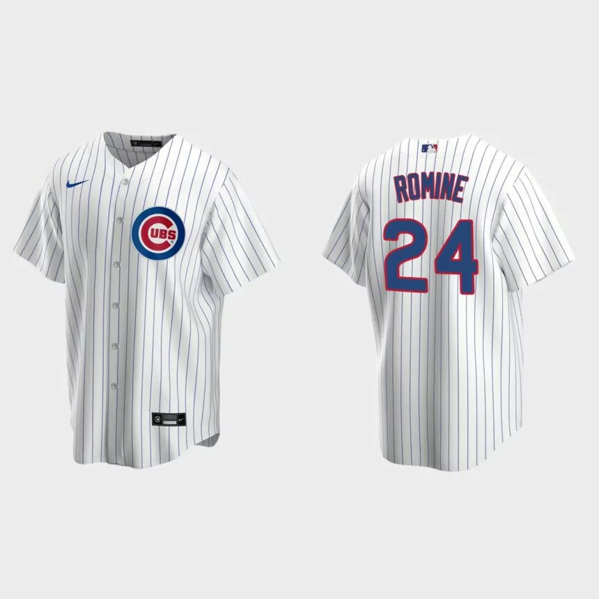 Chicago Cubs Andrew Romine Replica Home Jersey – White