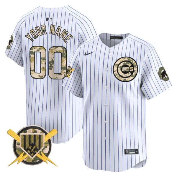 Chicago Cubs Armed Forces Day Vapor Premier Limited Custom Jersey – All Stitched
