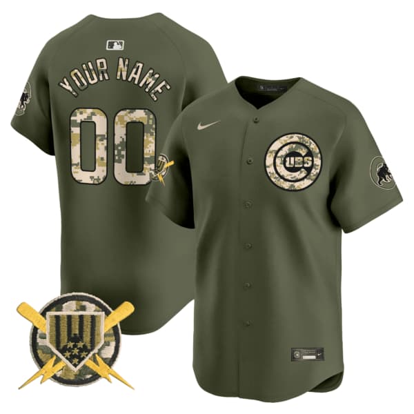 Chicago Cubs Armed Forces Day Vapor Premier Limited Custom Jersey – All Stitched_1