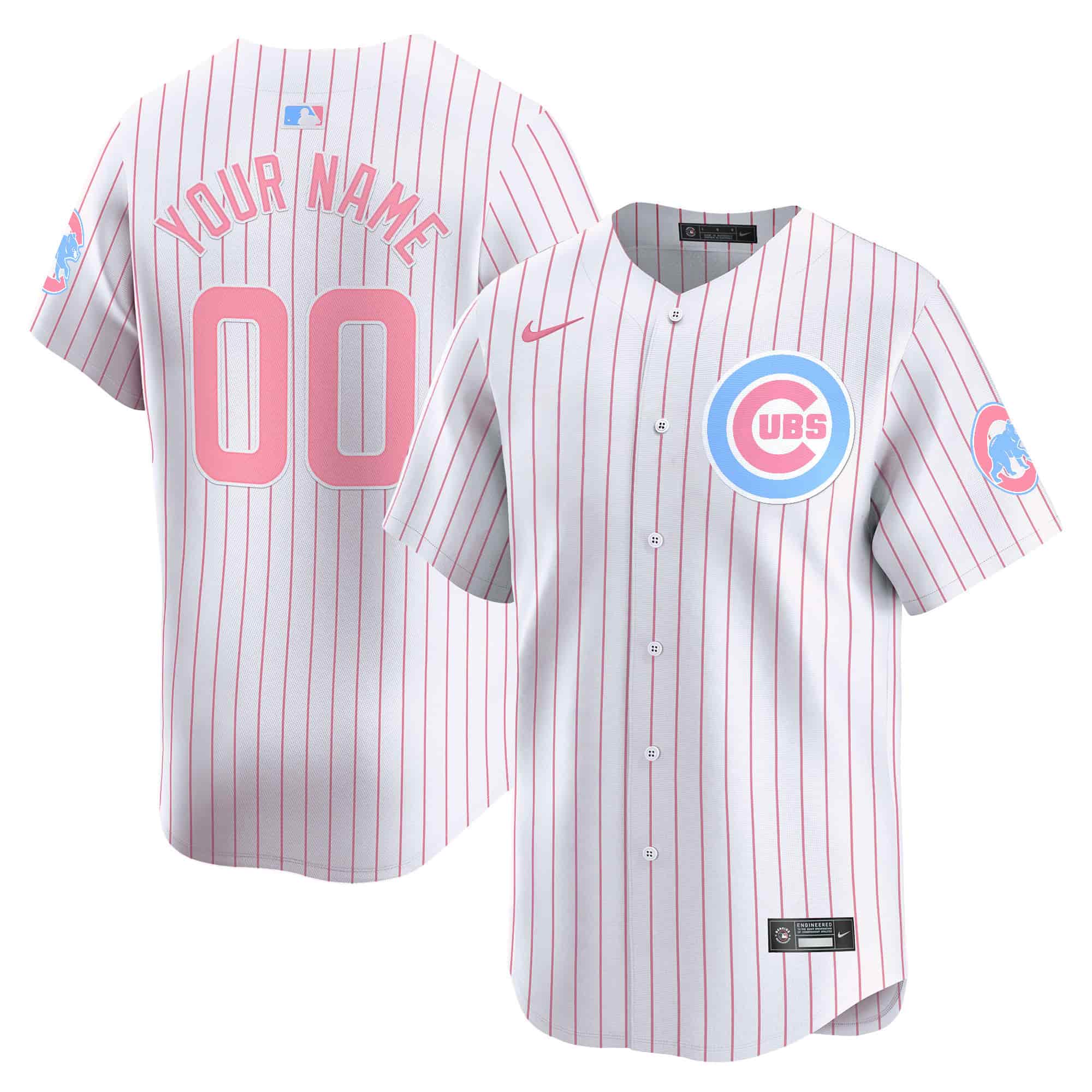 Chicago Cubs Bubblegum Pink Vapor Premier Limited   Custom Jersey – All Stitched