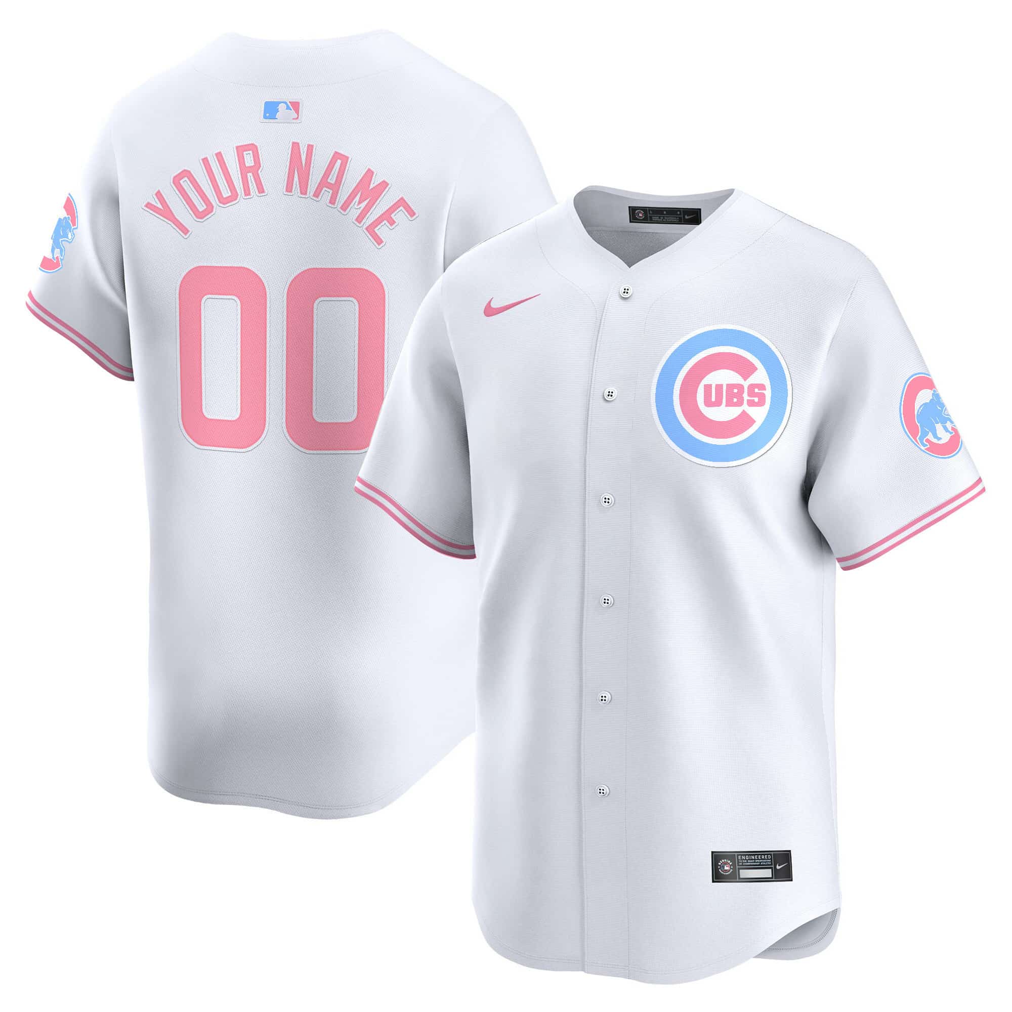 Chicago Cubs Bubblegum Pink Vapor Premier Limited  Custom Jersey  – All Stitched