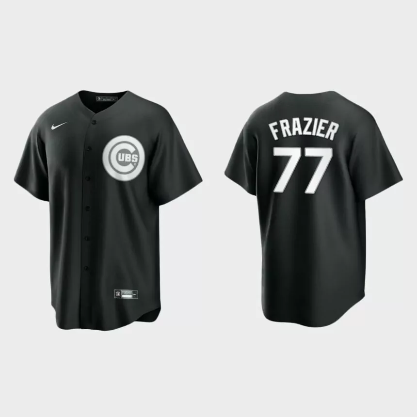 Chicago Cubs Clint Frazier Replica Official Jersey – Black White