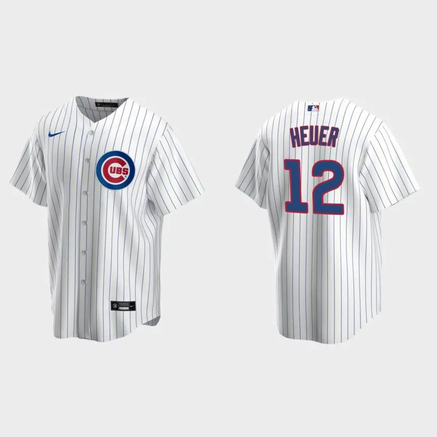 Chicago Cubs Codi Heuer Replica Home Jersey – White