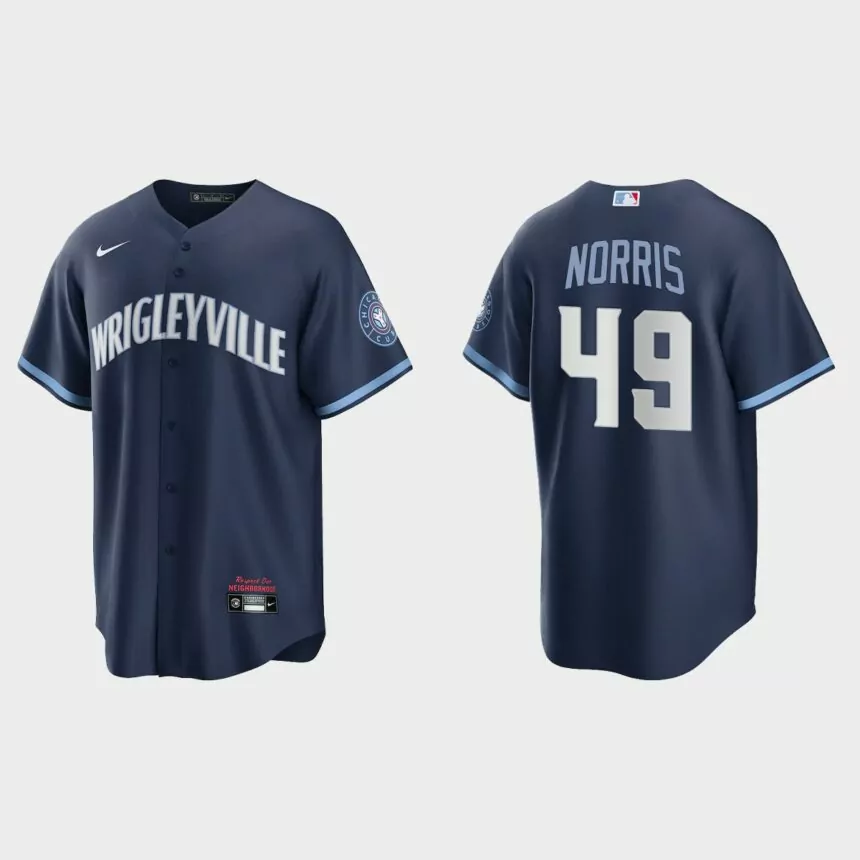 Chicago Cubs Daniel Norris 2021 City Connect Replica Jersey – Navy