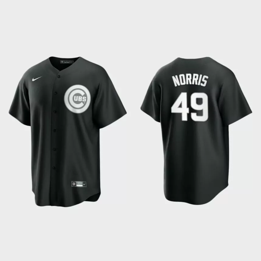 Chicago Cubs Daniel Norris Replica Official Jersey – Black White