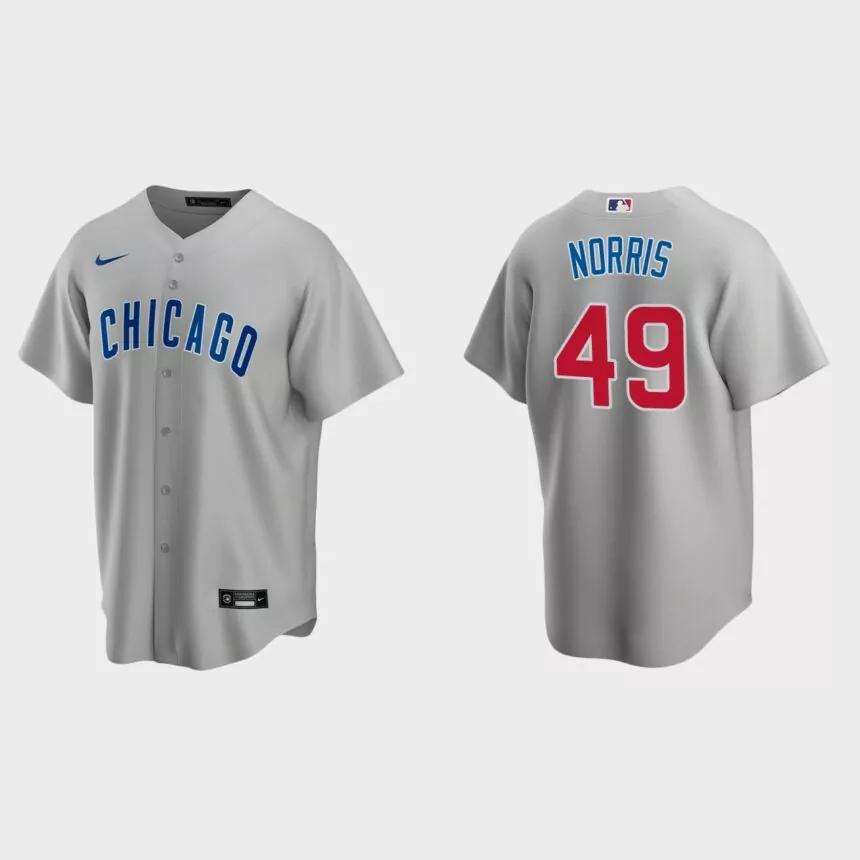 Chicago Cubs Daniel Norris Replica Road Jersey – Gray