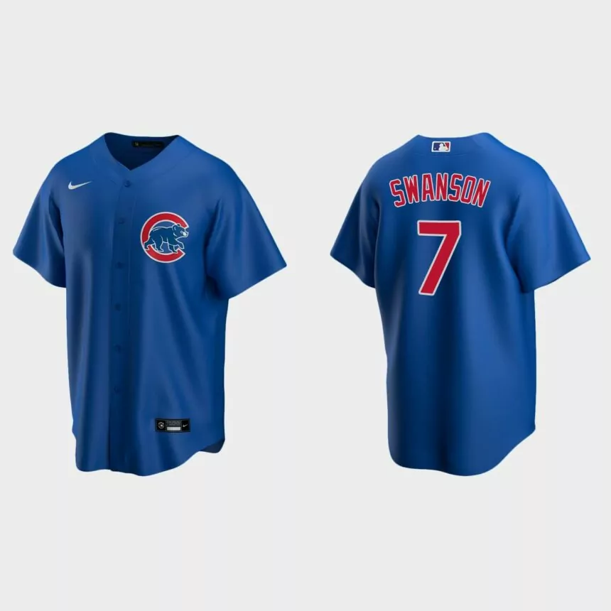Chicago Cubs Dansby Swanson Replica Alternate Jersey – Royal