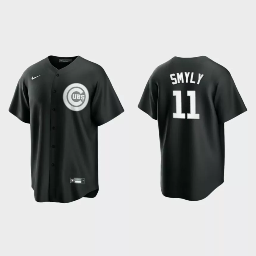 Chicago Cubs Drew Smyly Replica Official Jersey – Black White