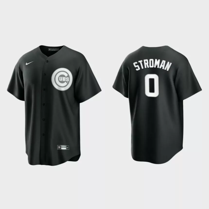 Chicago Cubs Marcus Stroman Replica Official Jersey – Black White