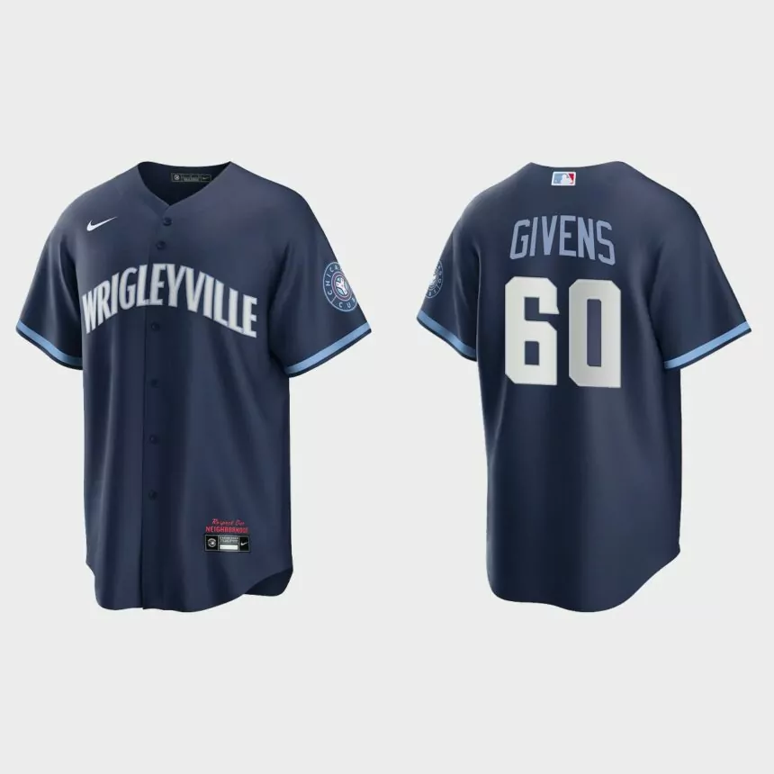Chicago Cubs Mychal Givens 2021 City Connect Replica Jersey – Navy
