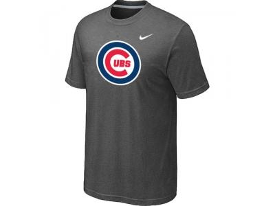 Chicago Cubs NEW Heathered D.Grey Club Logo T-Shirt