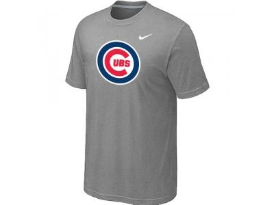 Chicago Cubs NEW Heathered L.Grey Club Logo T-Shirt