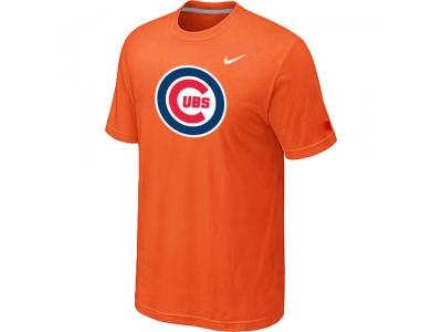 Chicago Cubs NEW Heathered Orange Club Logo T-Shirt