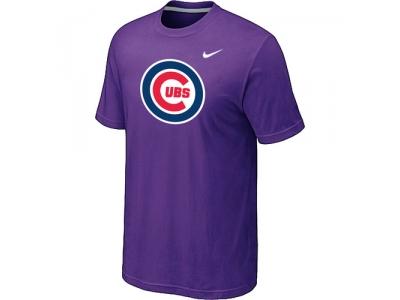 Chicago Cubs NEW Heathered Purple Club Logo T-Shirt