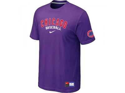 Chicago Cubs Purple NEW Short Sleeve Practice T-Shirt