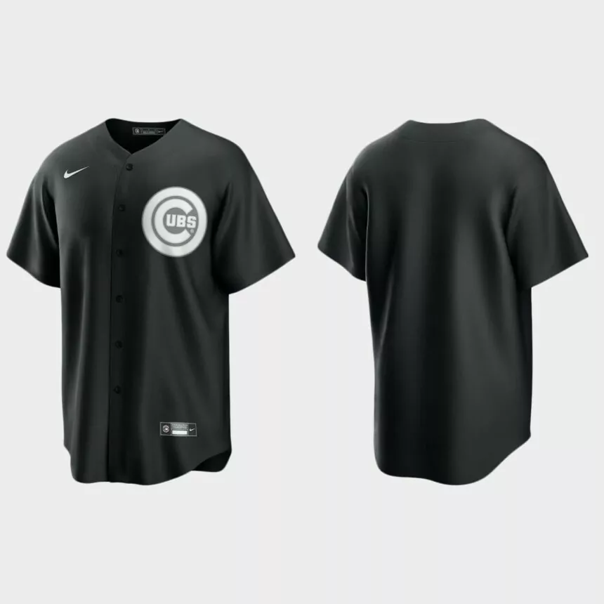 Chicago Cubs Replica Team Jersey – Black White