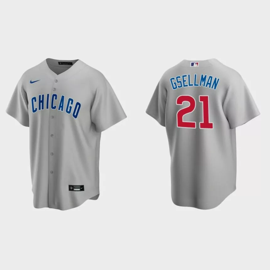Chicago Cubs Robert Gsellman Replica Road Jersey – Gray