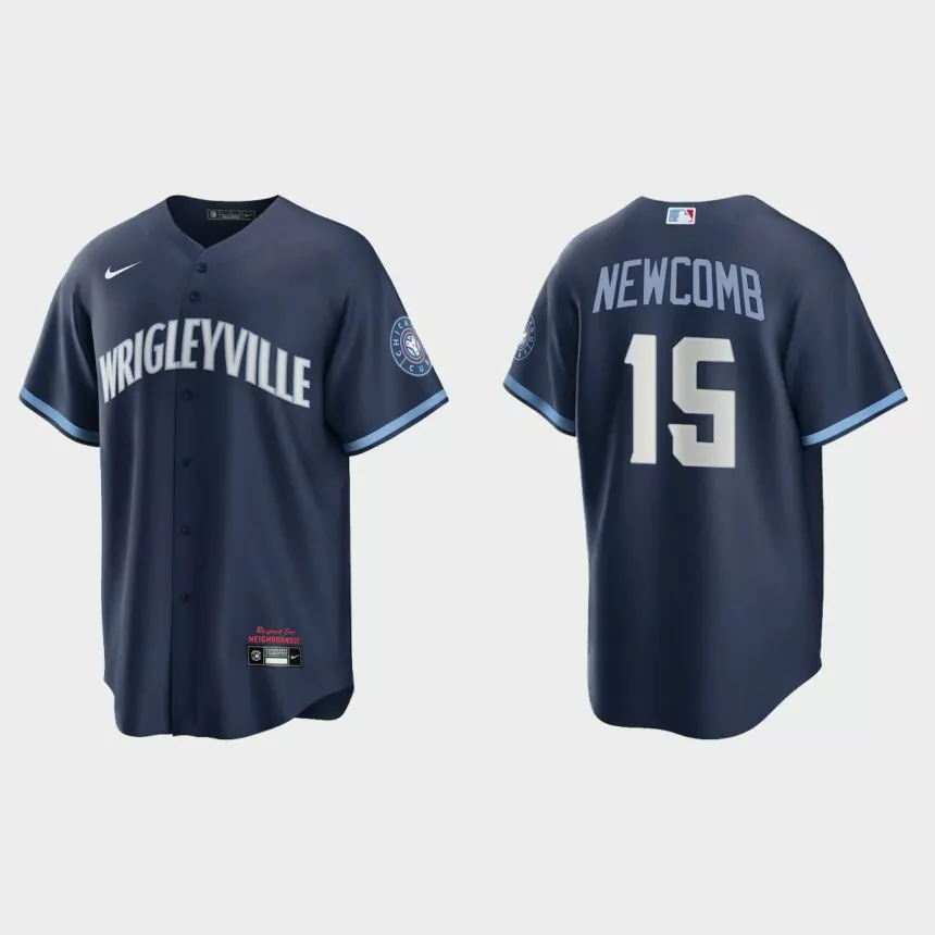 Chicago Cubs Sean Newcomb City Connect Replica Jersey – Navy