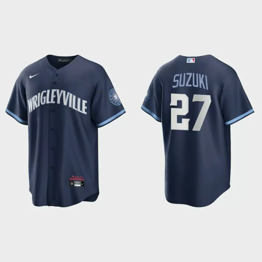 Chicago Cubs Seiya Suzuki City Connect Replica Jersey – Navy