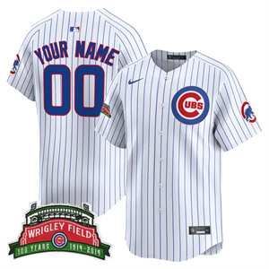 Chicago Cubs Wrigley Field Style Vapor Premier Limited Custom Jersey - All Stitched Pinstripe