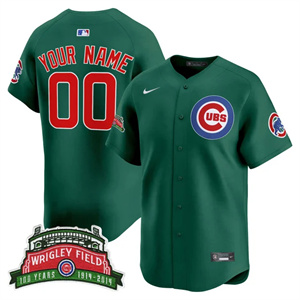 Chicago Cubs Wrigley Field Style Vapor Premier Limited Custom Jersey - All Stitched Wrigley Field