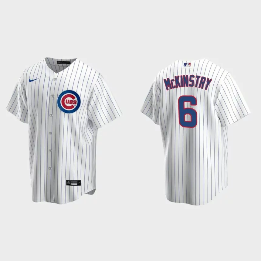 Chicago Cubs Zach McKinstry Replica Home Jersey – White