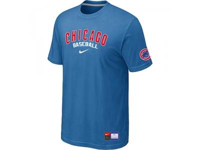 Chicago Cubs light Blue NEW Short Sleeve Practice T-Shirt