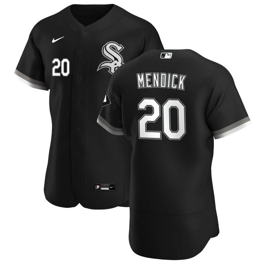 Chicago White Sox #20 Danny Mendick Men's Nike Black Alternate 2020 Authentic Player MLB Jersey