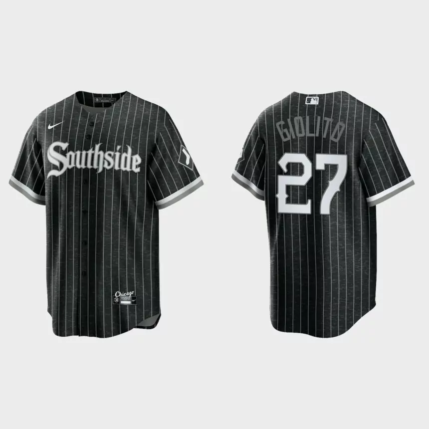Chicago White Sox #27 Lucas Giolito 2021 City Connect Replica Jersey – Black