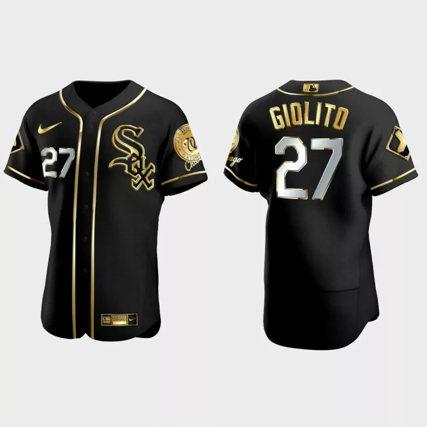 Chicago White Sox #27 Lucas Giolito Golden Edition Authentic Jersey – Black