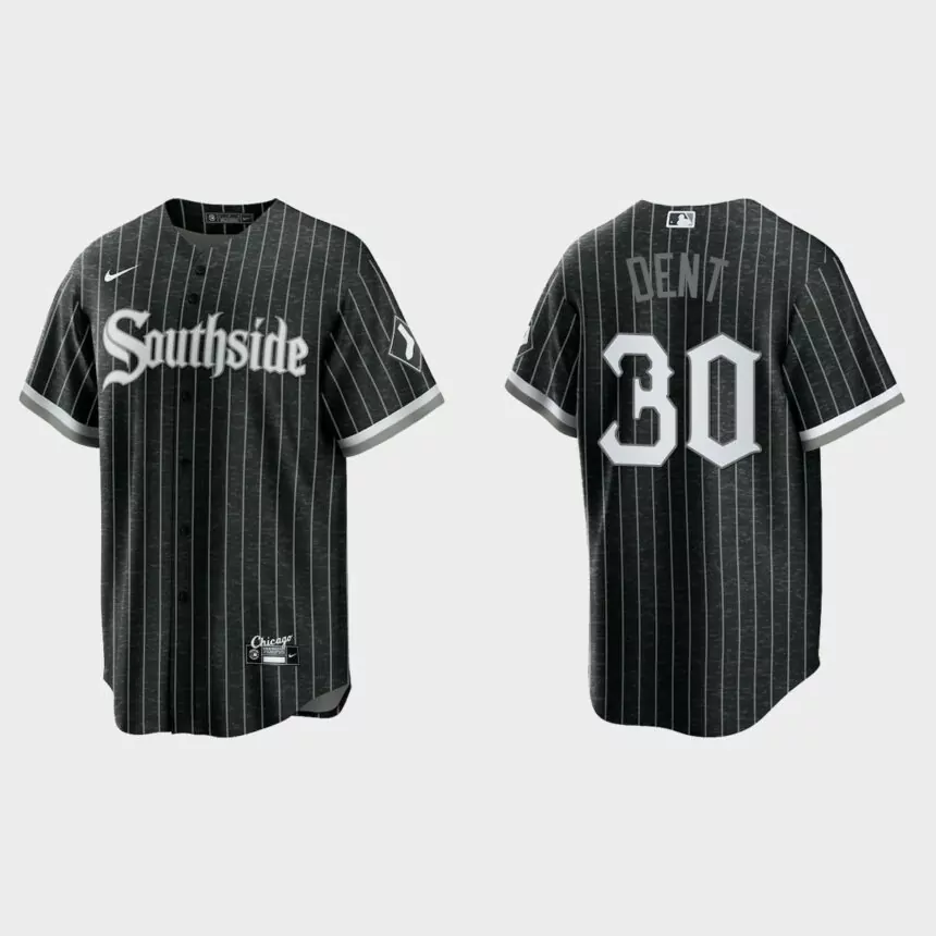Chicago White Sox #30 Bucky Dent 2021 City Connect Replica Jersey – Black