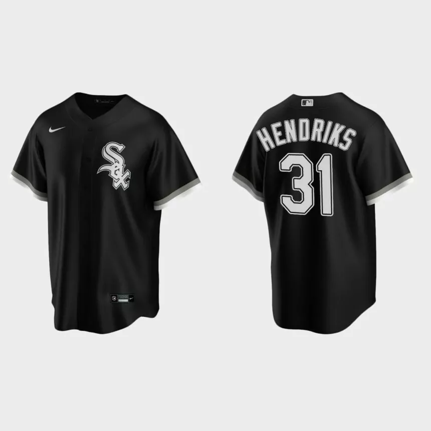 Chicago White Sox #31 Liam Hendriks Replica Alternate Jersey – Black