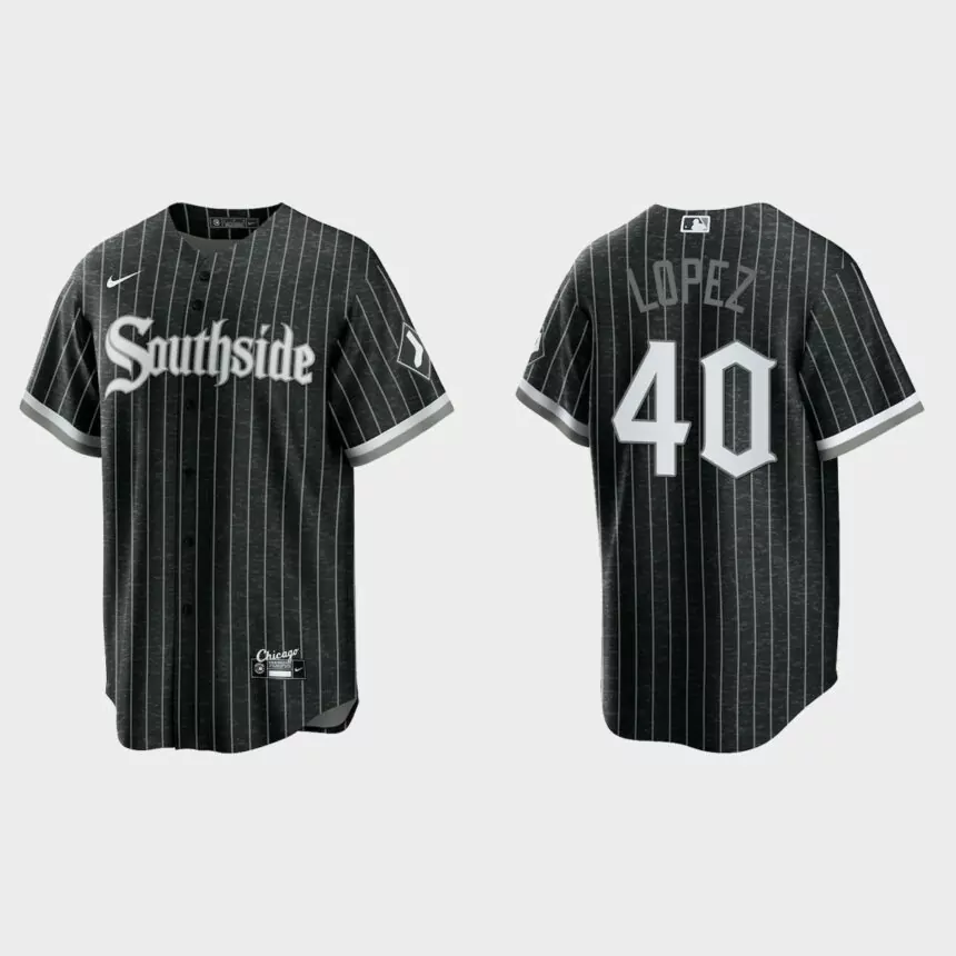 Chicago White Sox #40 Reynaldo Lopez 2021 City Connect Replica Jersey – Black