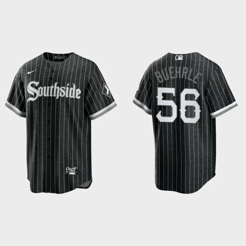Chicago White Sox #56 Mark Buehrle 2021 City Connect Replica Jersey – Black
