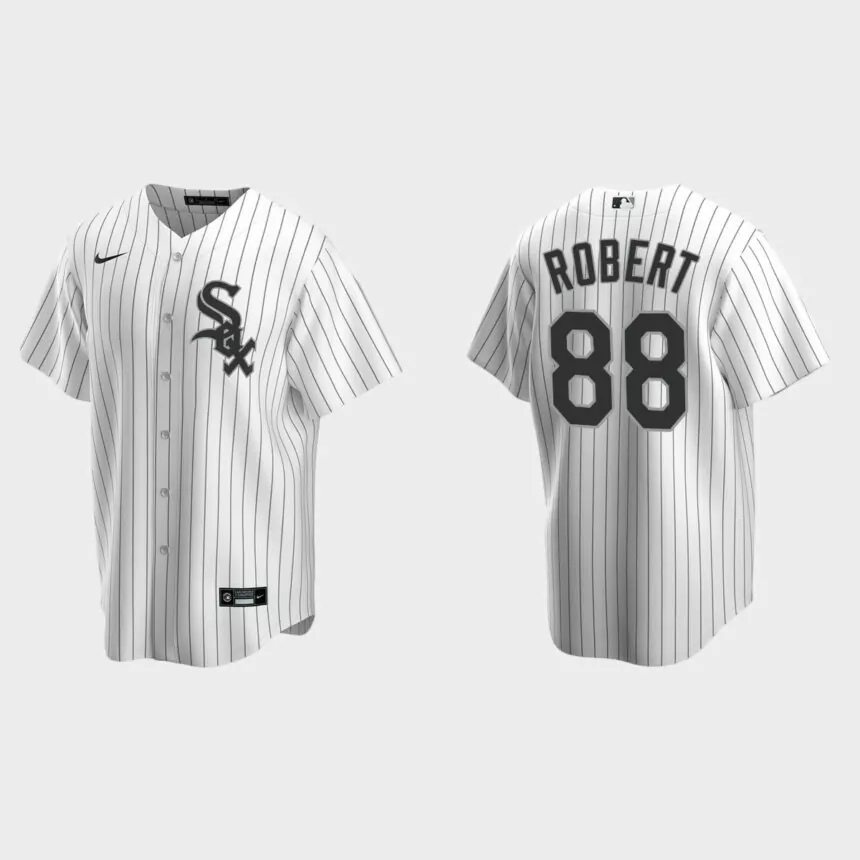 Chicago White Sox #88 Luis Robert 2020 Home Replica Team Jersey – White