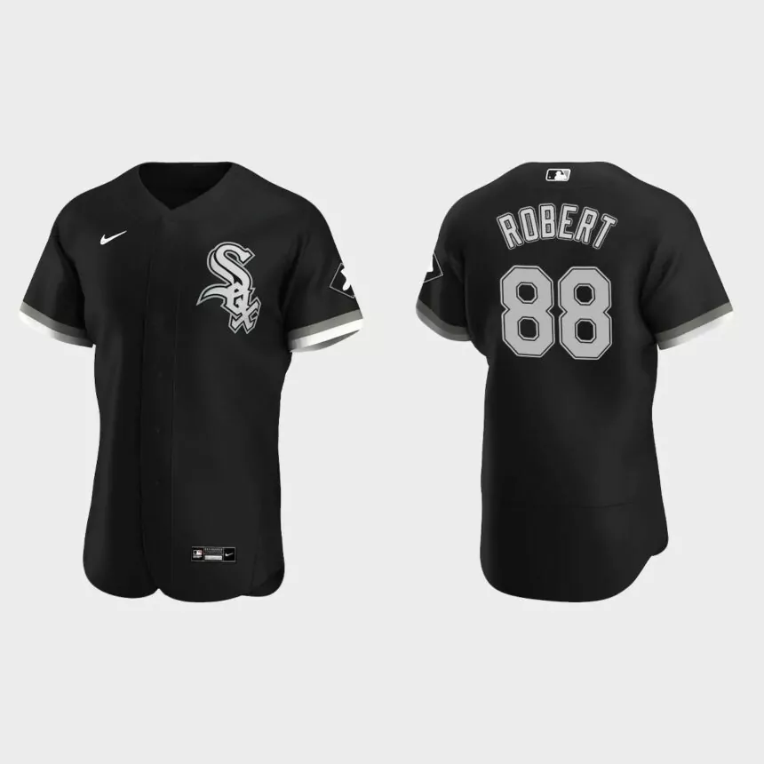 Chicago White Sox #88 Luis Robert Authentic 2020 Alternate Player Jersey – Black