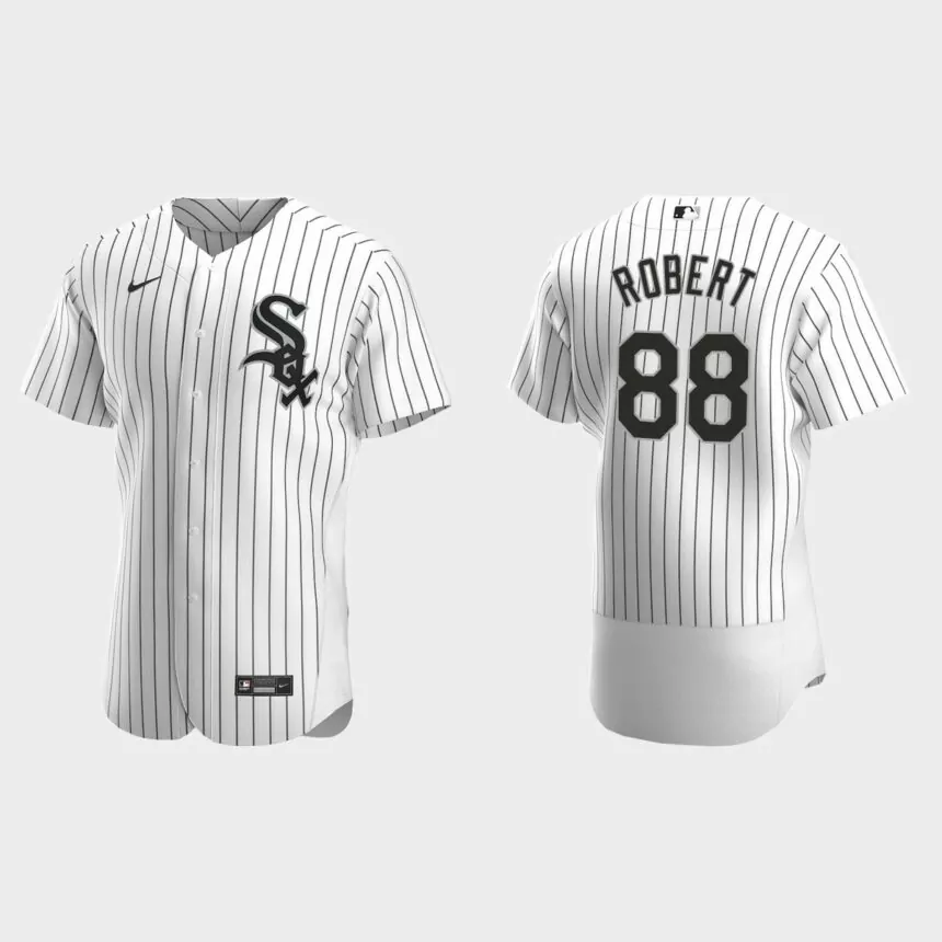 Chicago White Sox #88 Luis Robert Authentic 2020 Home Team Jersey – White