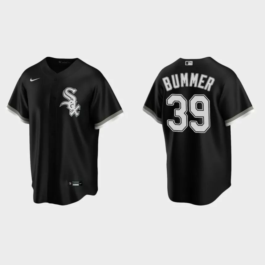 Chicago White Sox Aaron Bummer Replica Alternate Jersey – Black