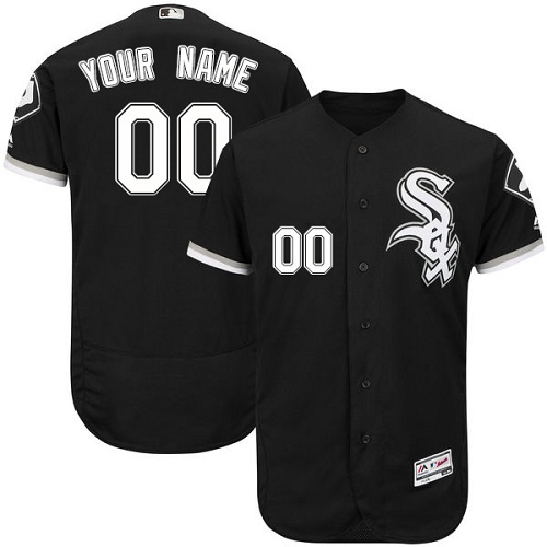 Chicago White Sox Black Men's Flexbase Customized Jersey