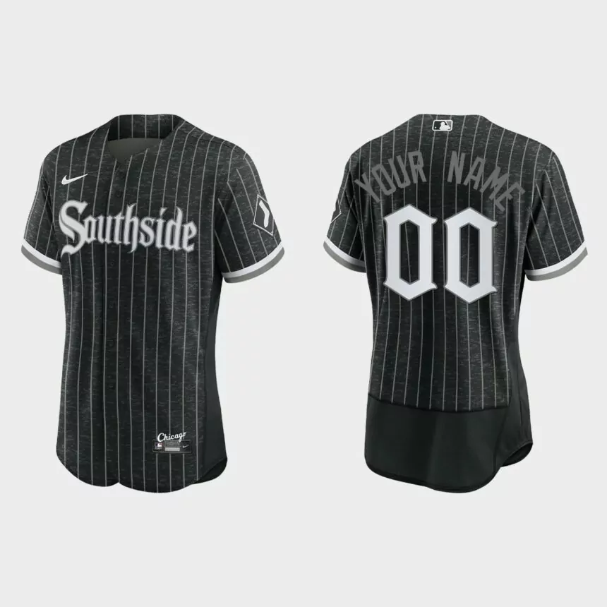 Chicago White Sox Custom 2021 City Connect Authentic Jersey – Black