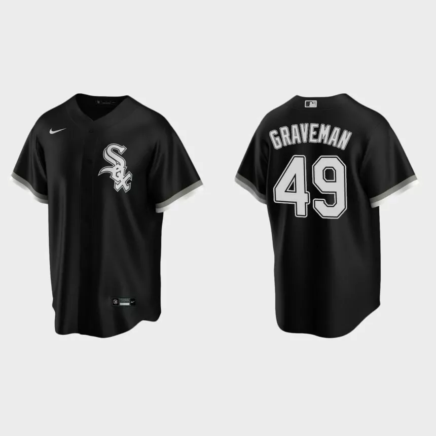 Chicago White Sox Kendall Graveman Replica Alternate Jersey – Black