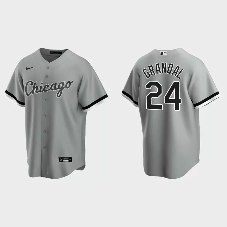 Chicago White Sox Yasmani Grandal Replica Jersey – Gray