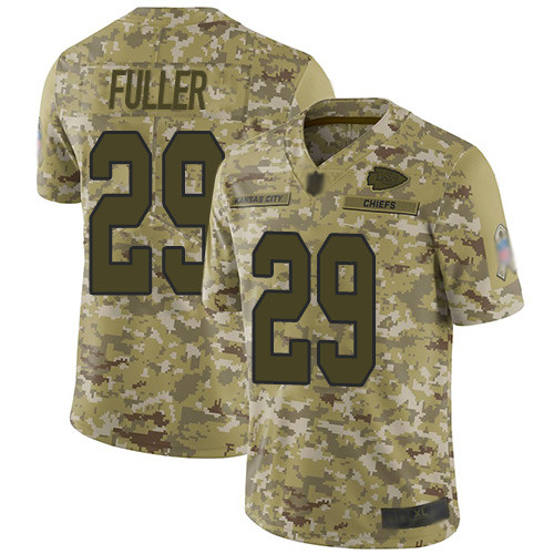 Chiefs #29 Kendall Fuller Camo Men's Stitched Football Limited 2018 Salute To Service Jersey