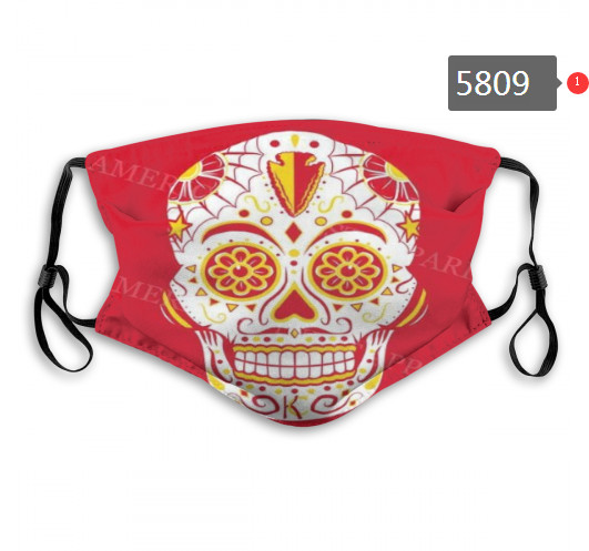 Chiefs Skull Mask with PM2.5 Filter Double Protection  (10)