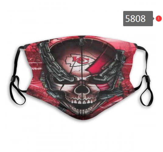 Chiefs Skull Mask with PM2.5 Filter Double Protection  (9)