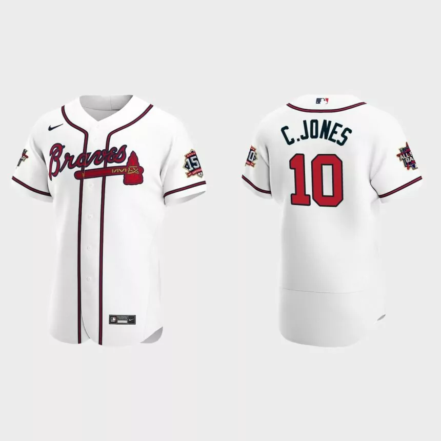 Chipper Jones #10 Atlanta Braves 2021 MLB All-Star Game Authentic Jersey – White