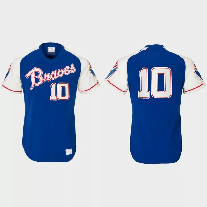 Chipper Jones Atlanta Braves Heritage Throwback Jersey – Royal