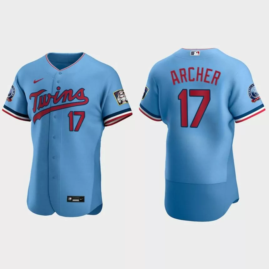 Chris Archer Minnesota Twins Authentic Alternate Jersey – Light Blue