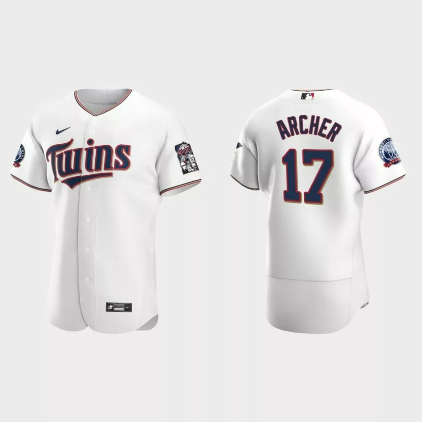 Chris Archer Minnesota Twins Authentic Home Jersey – White